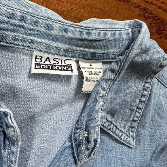 Vintage Jean Button Down Shirt - Picture 3 of 5